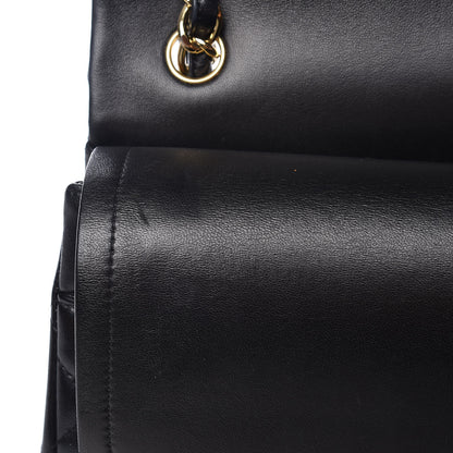 Chanel Lambskin Quilted Jumbo Double Flap Black 8 of 11