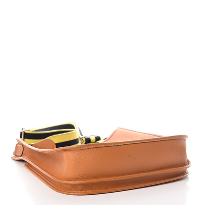 Hermes Epsom Amazone Evelyne III PM Toffee Bleu Indigo Lime 4 of 10