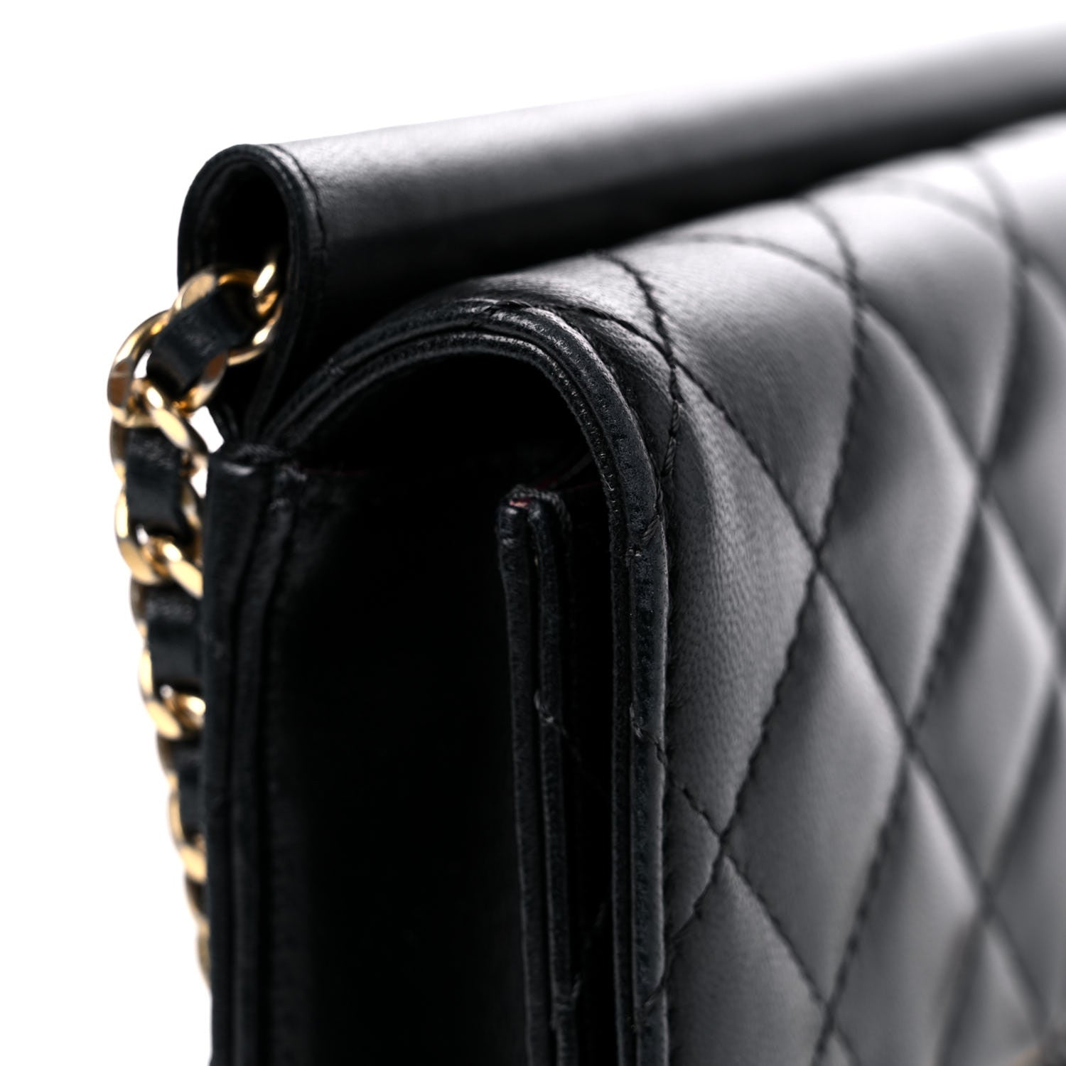 Chanel Lambskin Quilted Medium Crossing Times Flap Black 17 of 23