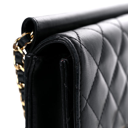 Chanel Lambskin Quilted Medium Crossing Times Flap Black 17 of 23