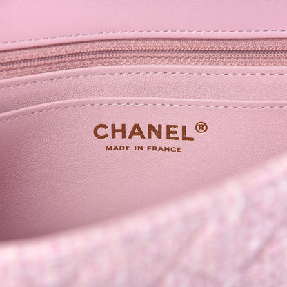 Chanel Tweed Quilted Mini Rectangular Flap Pink 8 of 11