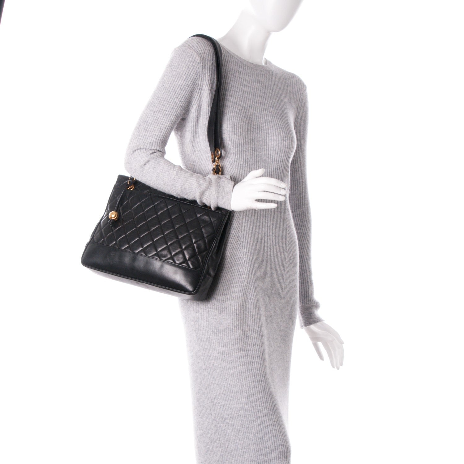 Chanel Lambskin Quilted Shoulder Bag Black 2 of 7