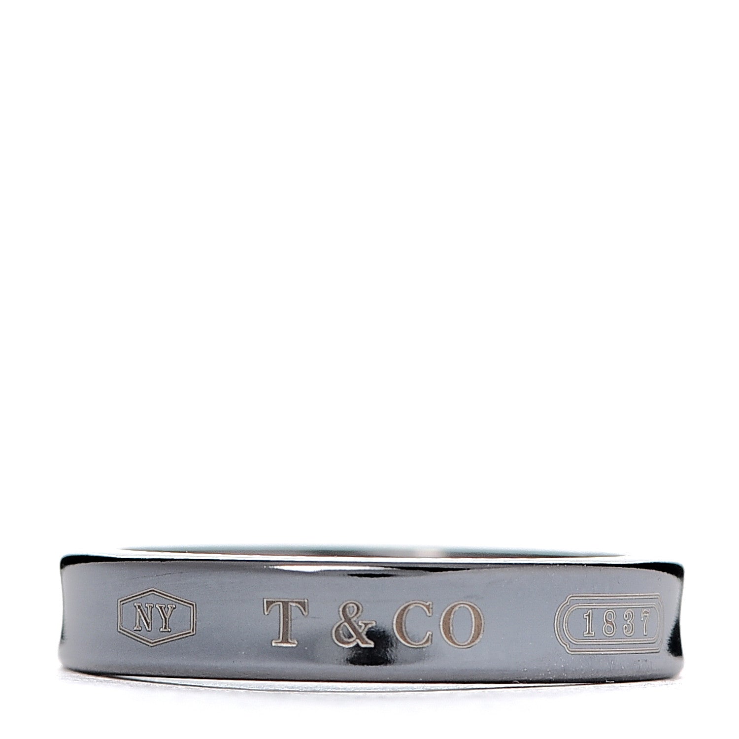 Tiffany Titanium 4mm Narrow 1837 Ring 51 5.75 1 of 5