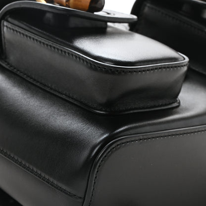Gucci Calfskin Bamboo Backpack Black 9 of 10