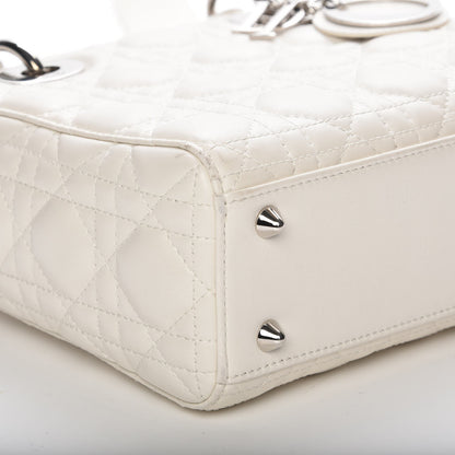 Christian Dior Lambskin Cannage Medium Lady Dior White 11 of 16