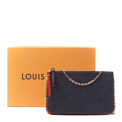 Louis Vuitton Empreinte Double Zip Pochette Marine Rouge 10 of 10