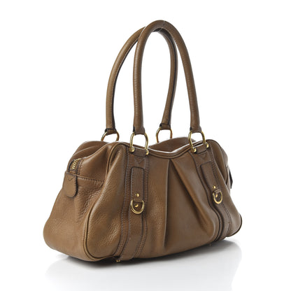 Burberry Pebbled Calfskin Small Ashbury Satchel Brown 3 of 11