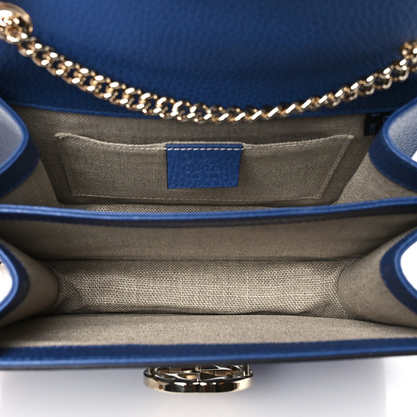 Dollar Calfskin Small Interlocking G Shoulder Bag Caspian
