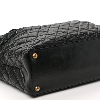 Chanel Glazed Calfskin Quilted Large Boy Tote Black 8 of 9