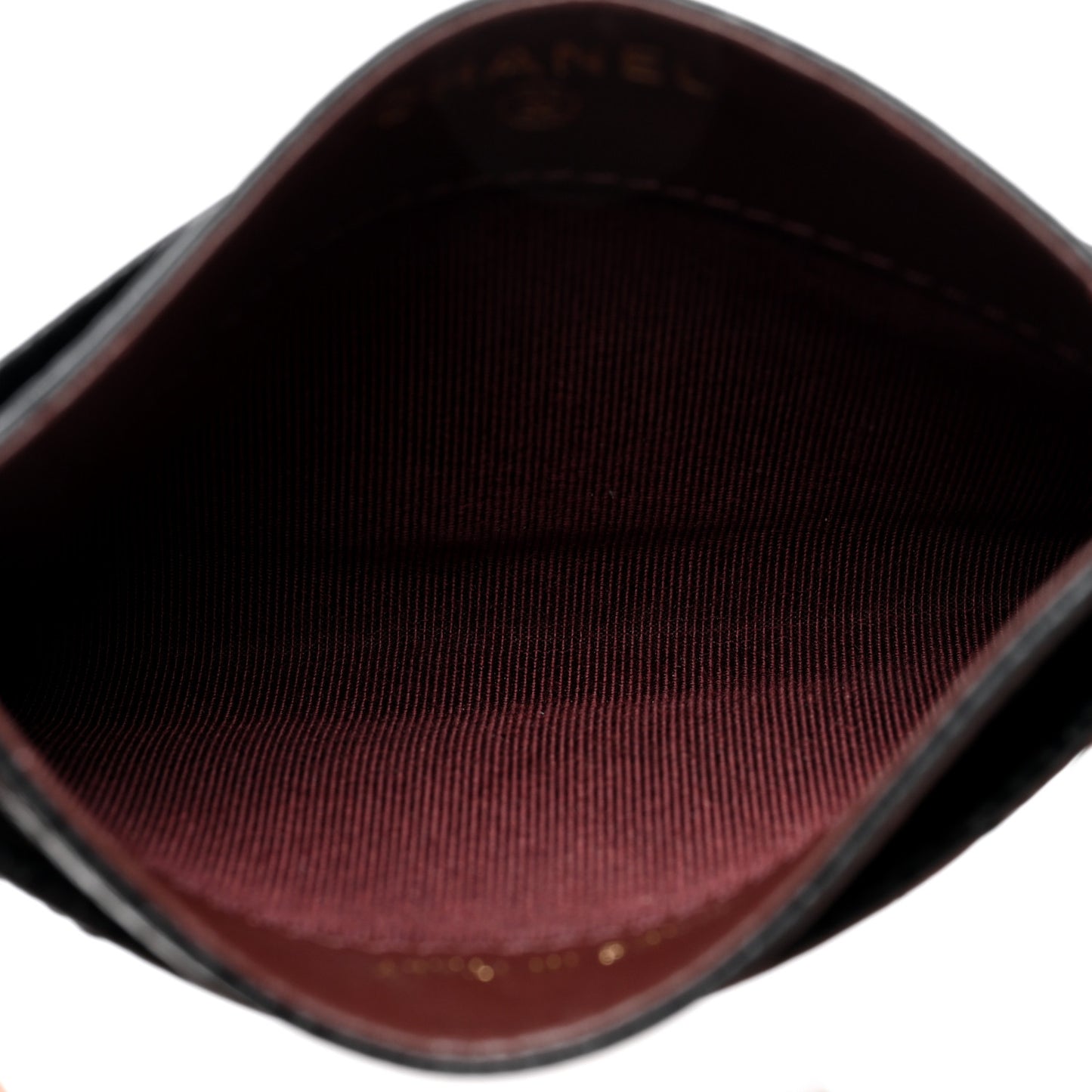 Caviar Quilted Card Holder Black