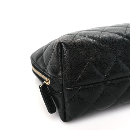 Chanel Caviar Quilted Medium Cosmetic Case Black 9 of 11