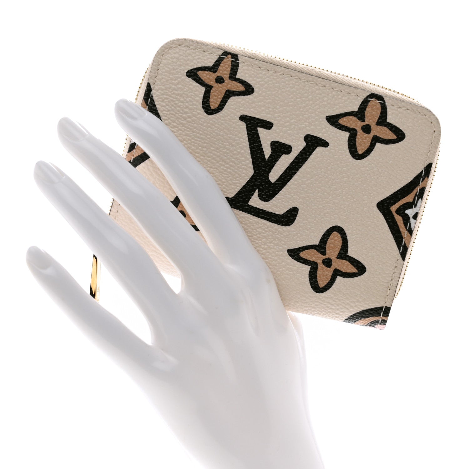 Louis Vuitton Monogram Giant Wild At Heart Zippy Coin Purse Creme 2 of 7