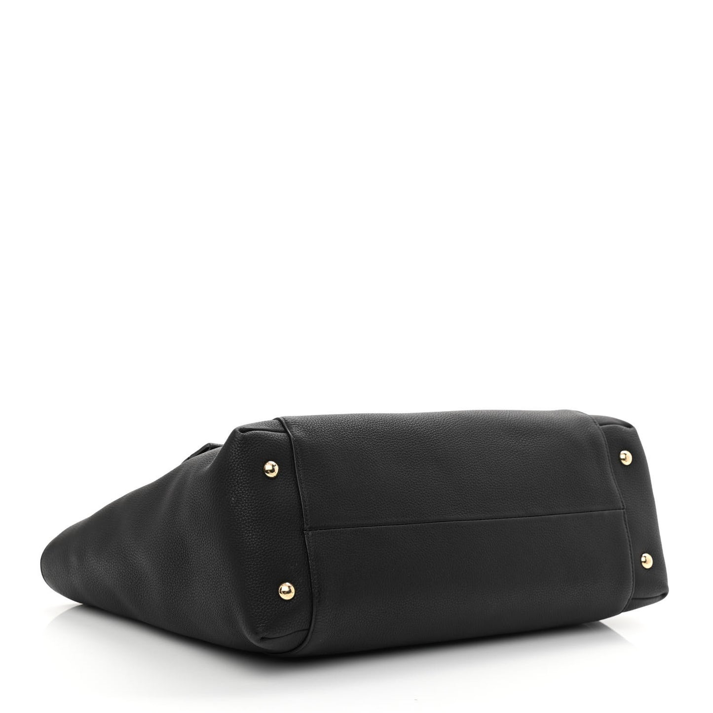 Grained Calfskin Bitter Pocket Tote Black