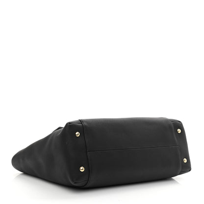 Salvatore Ferragamo Grained Calfskin Bitter Pocket Tote Black 7 of 20