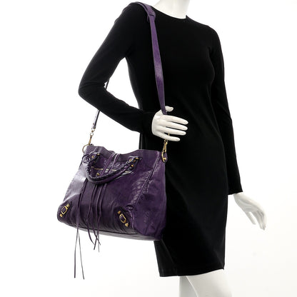 Balenciaga Agneau Classic Gold Hardware Velo Dark Violet 2 of 12