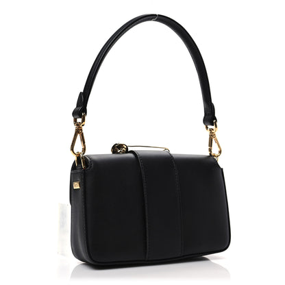 Fendi X VERSACE Vitello Seta Fendace Mini Brooch Baguette Black 3 of 7