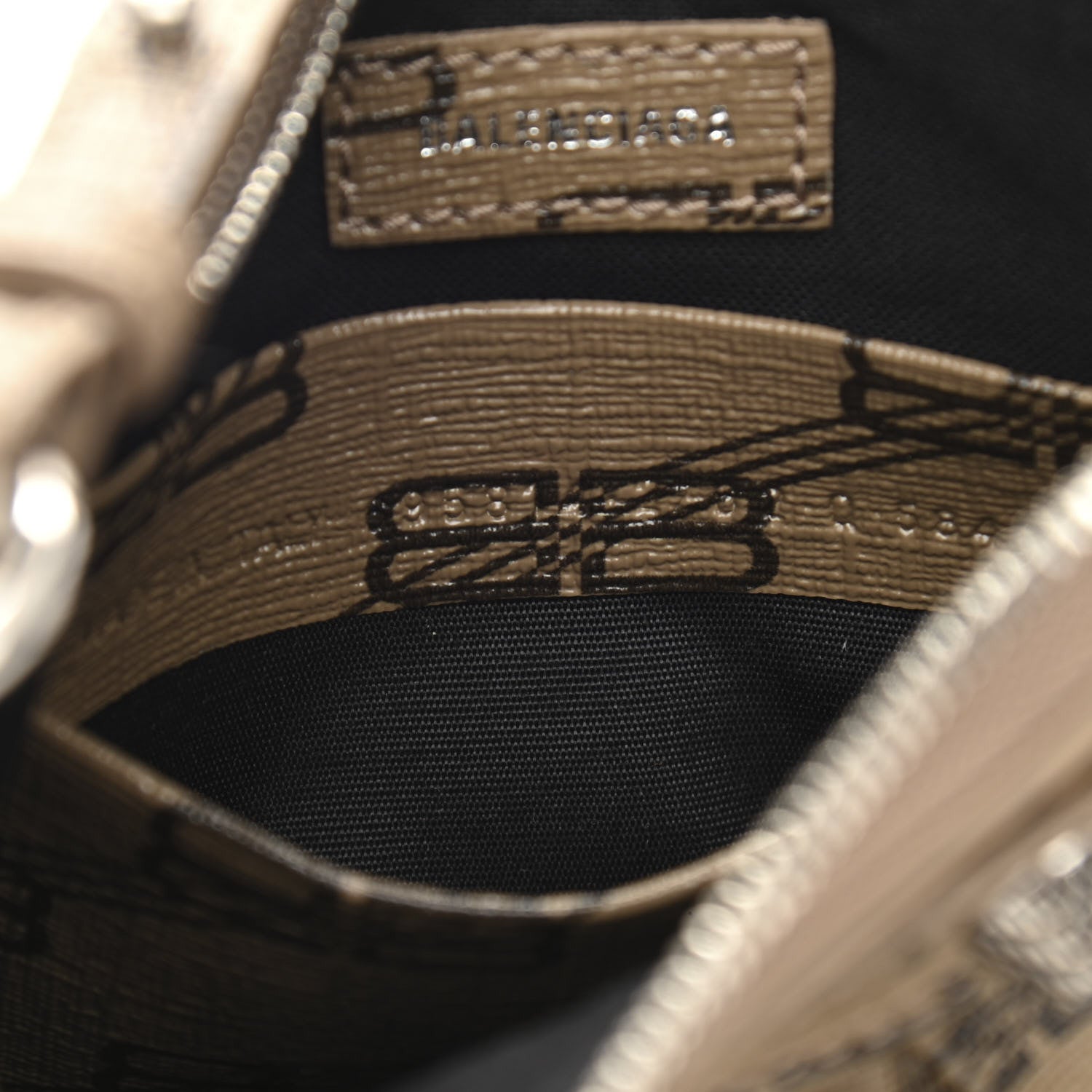 Balenciaga Coated Canvas BB Monogram Le Cagole Mini Purse With Chain Beige Brown 6 of 10