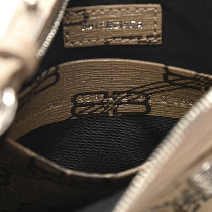 Balenciaga Coated Canvas BB Monogram Le Cagole Mini Purse With Chain Beige Brown 6 of 10