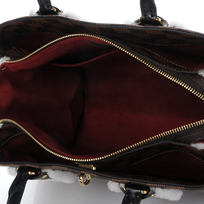 Louis Vuitton Damier Ebene Shearling Normandy 6 of 9