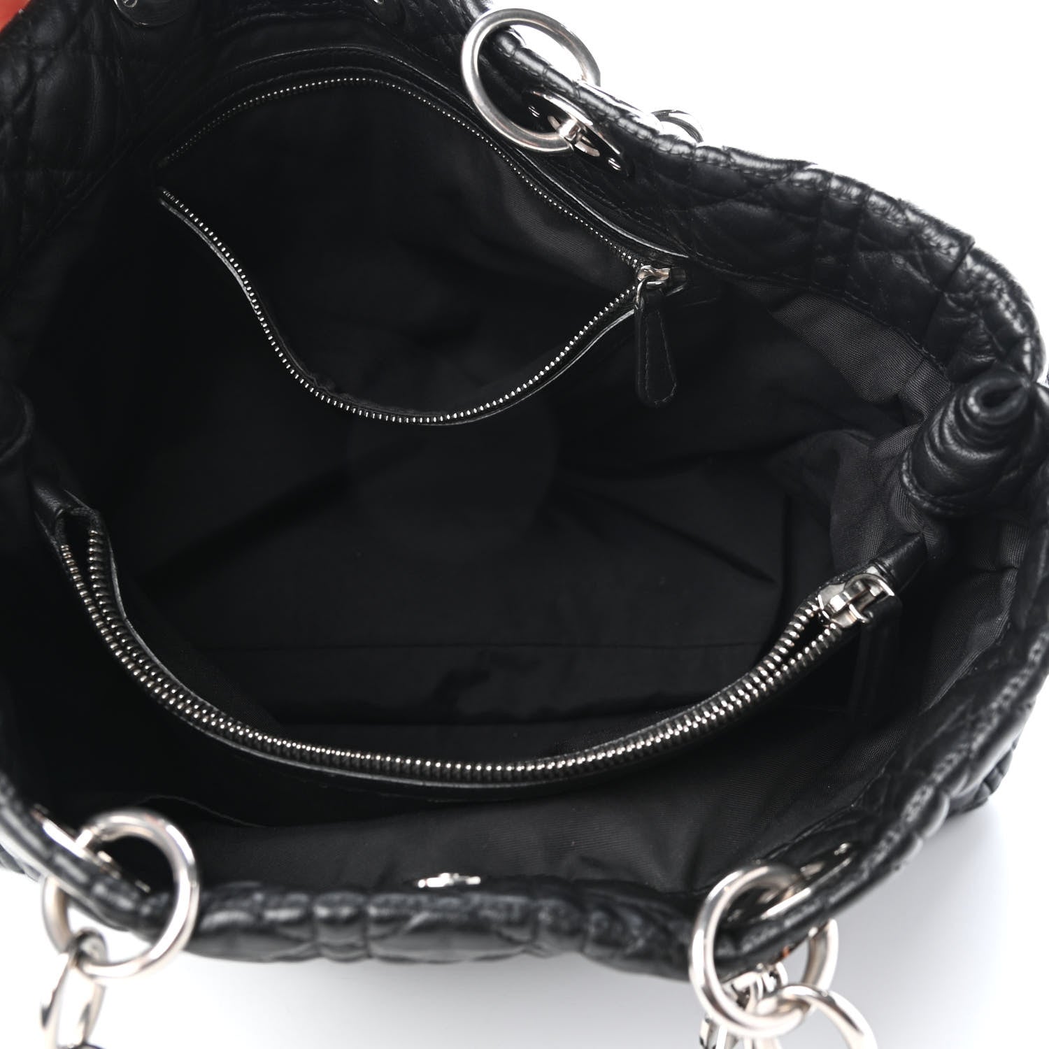 Christian Dior Lambskin Cannage Large Dior Soft Shopping Tote Black 5 of 9