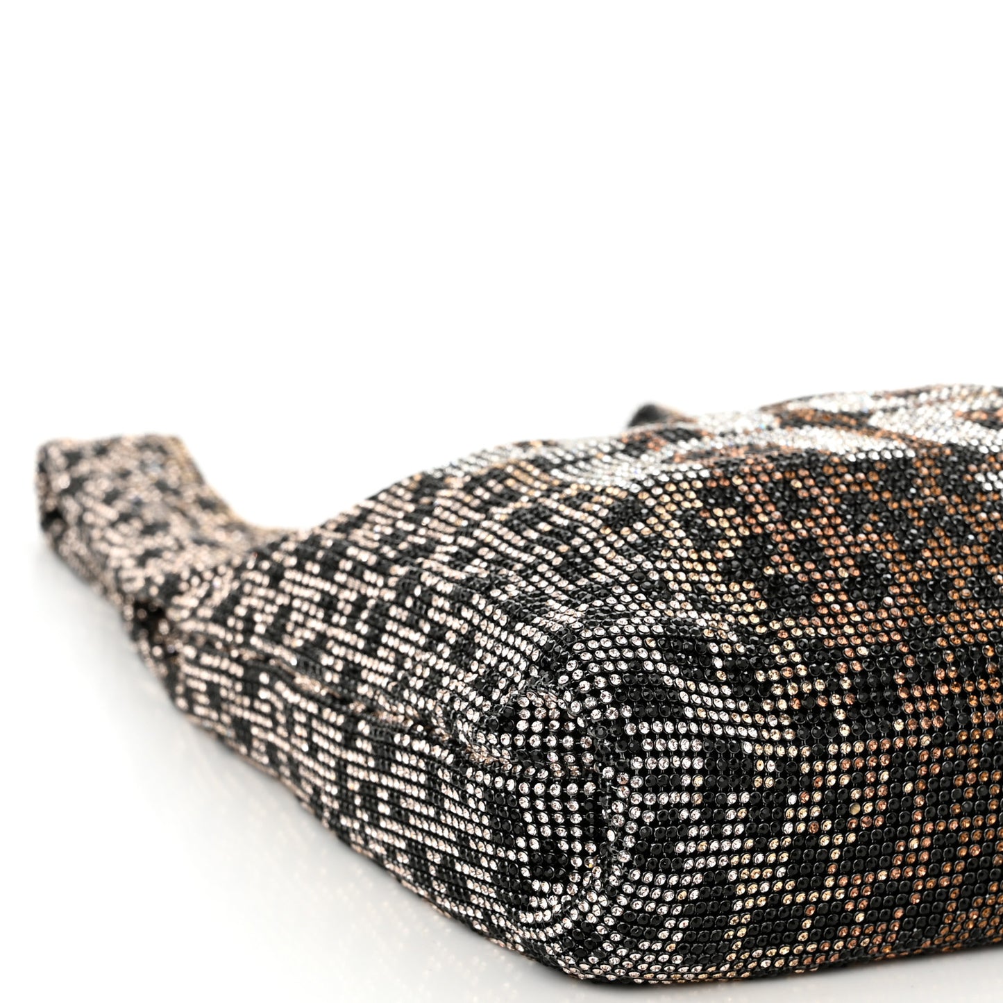 Crystal Leopard Mini Wanglock Shopper Black Brown