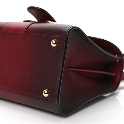 Delvaux Box Calfskin Mini Brillant Satchel Burgundy 9 of 11
