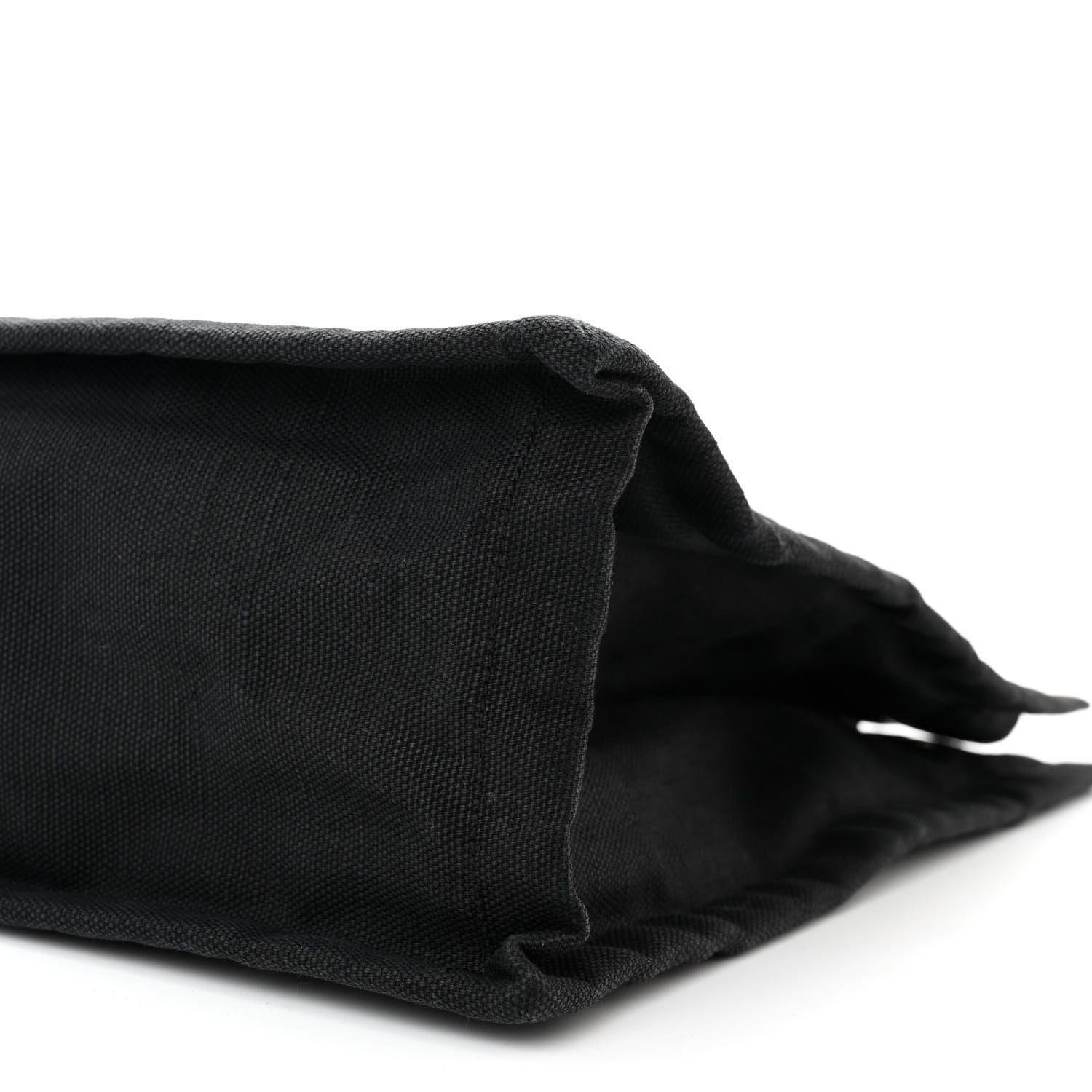 Saint Laurent Raffia Linen Calfskin Rive Gauche Tote Black 10 of 12