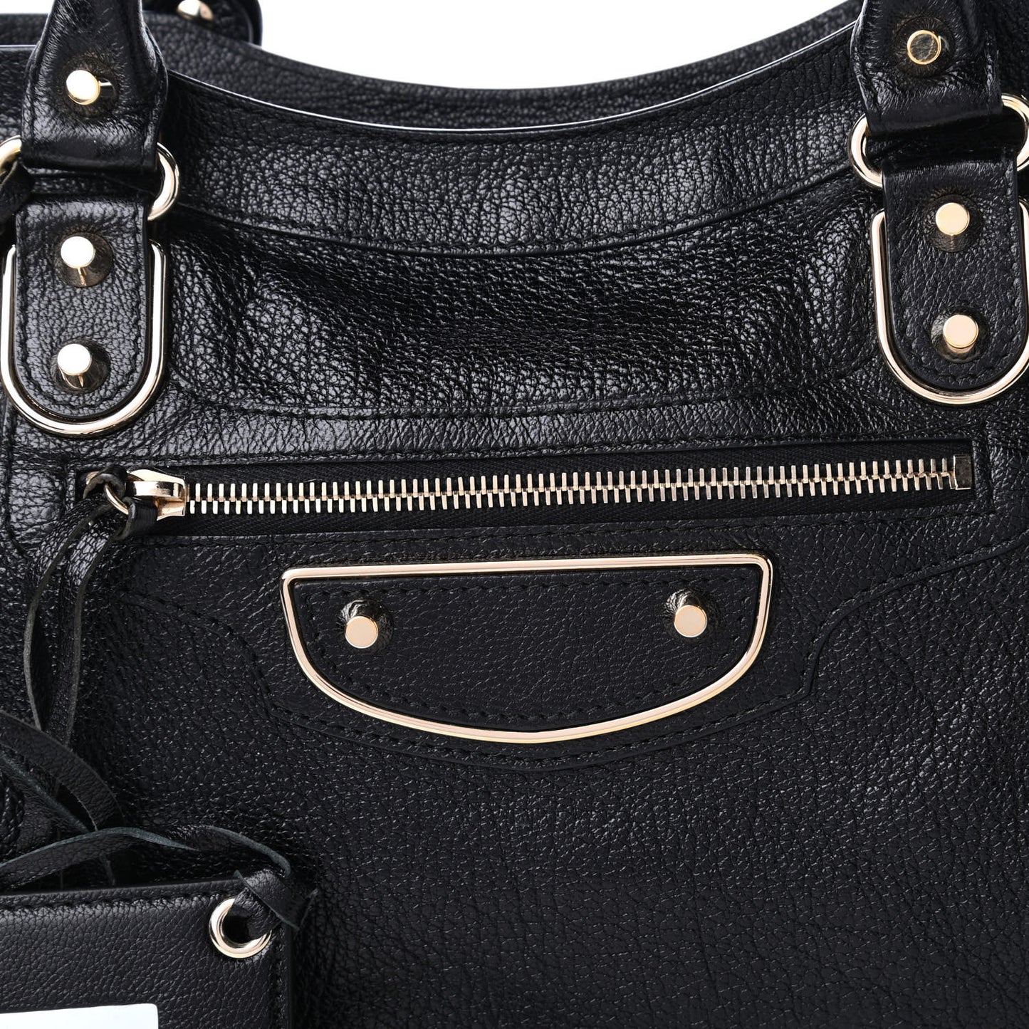 Chevre Gold Metallic Edge Hardware City Black