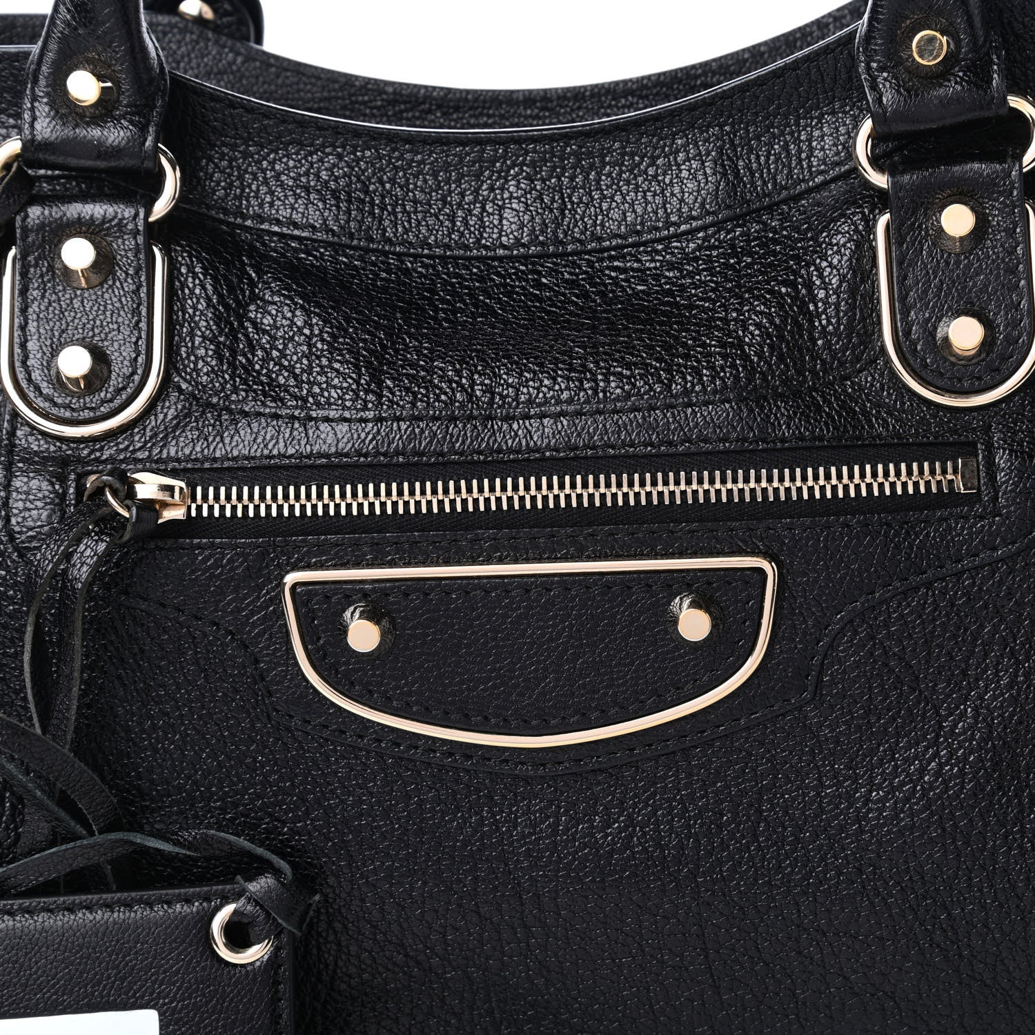Balenciaga Chevre Gold Metallic Edge Hardware City Black 10 of 10