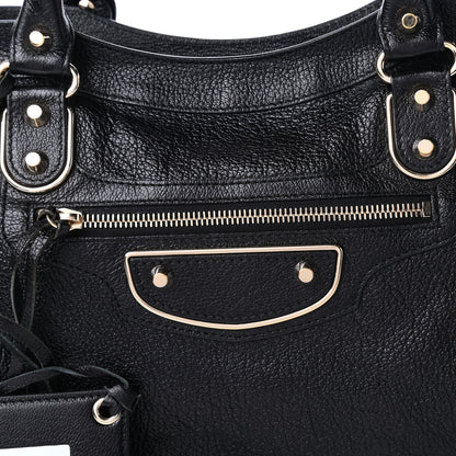 Balenciaga Chevre Gold Metallic Edge Hardware City Black 10 of 10