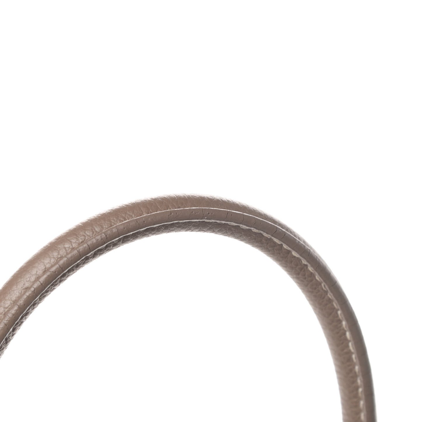Grained Calfskin Topstich Baby Sac De Jour Taupe