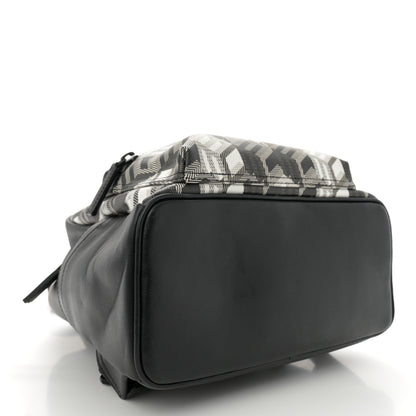 MCM Cubic Monogram Medium Backpack Black White 4 of 12