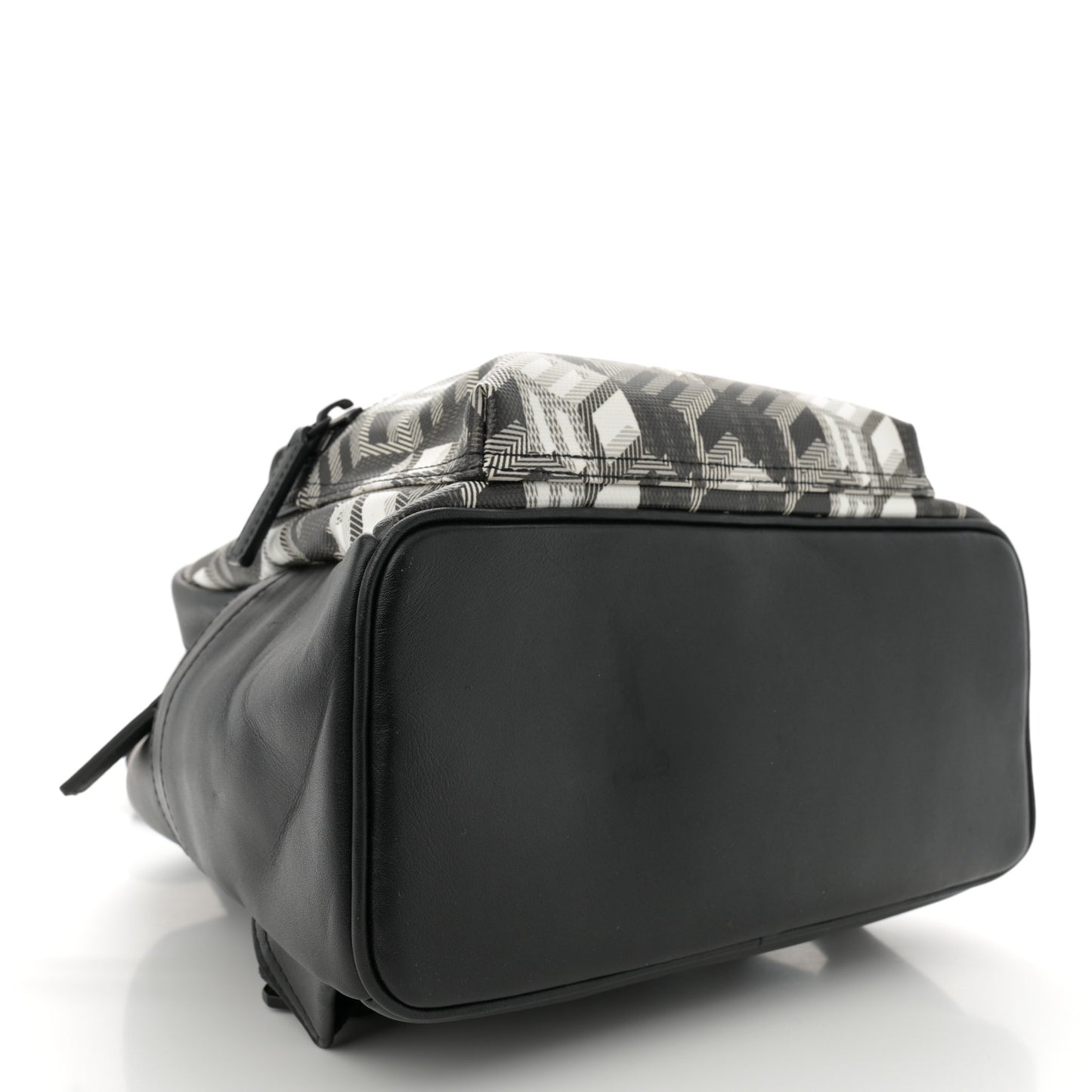 Cubic Monogram Medium Backpack Black White