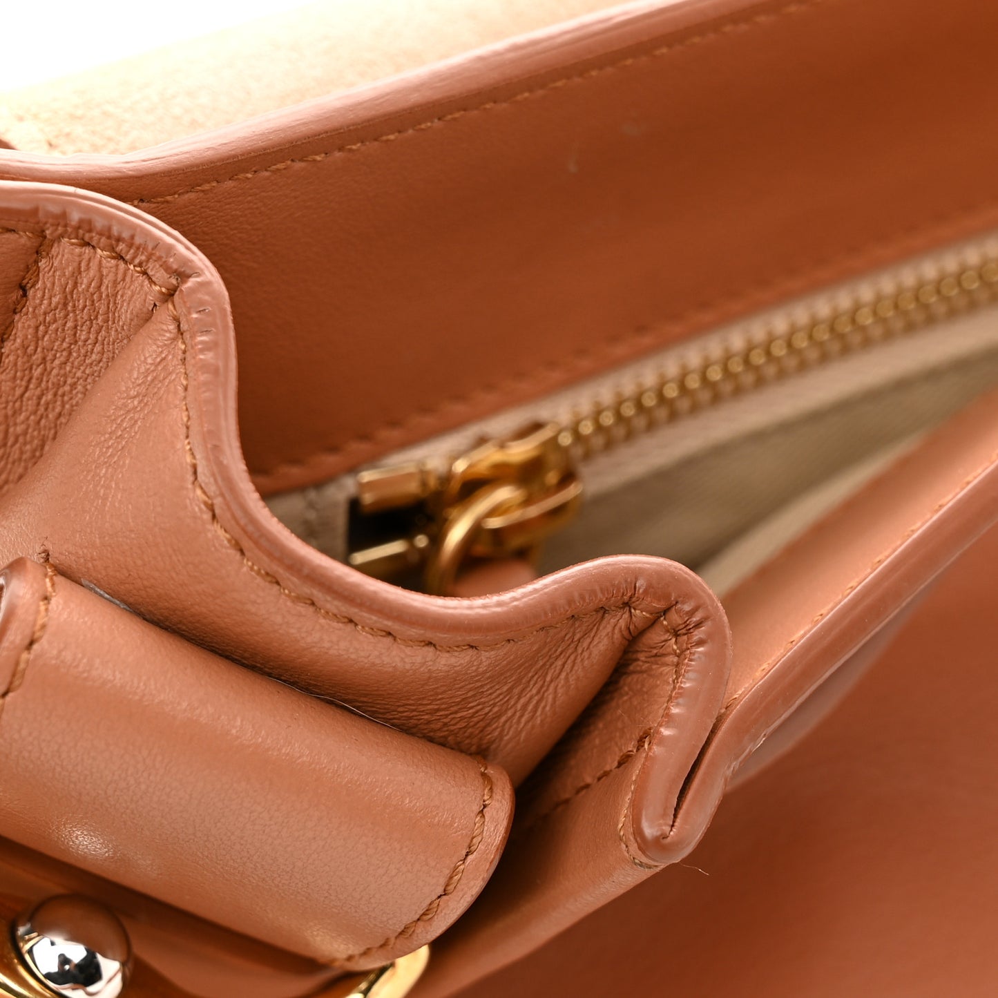 Calfskin Small Tess Day Bag Muted Brown
