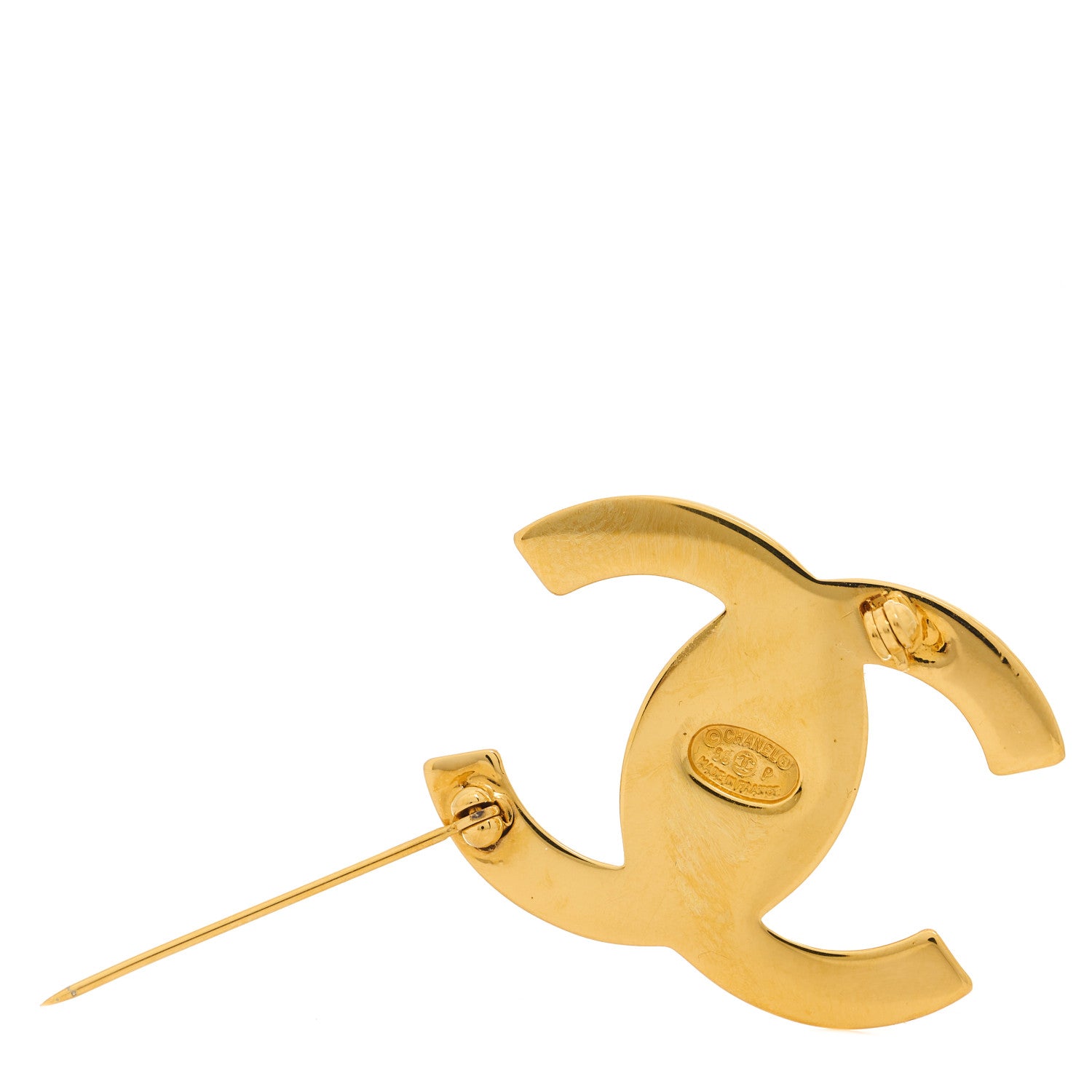 Chanel Metal CC Turn Lock Brooch Gold 3 of 4