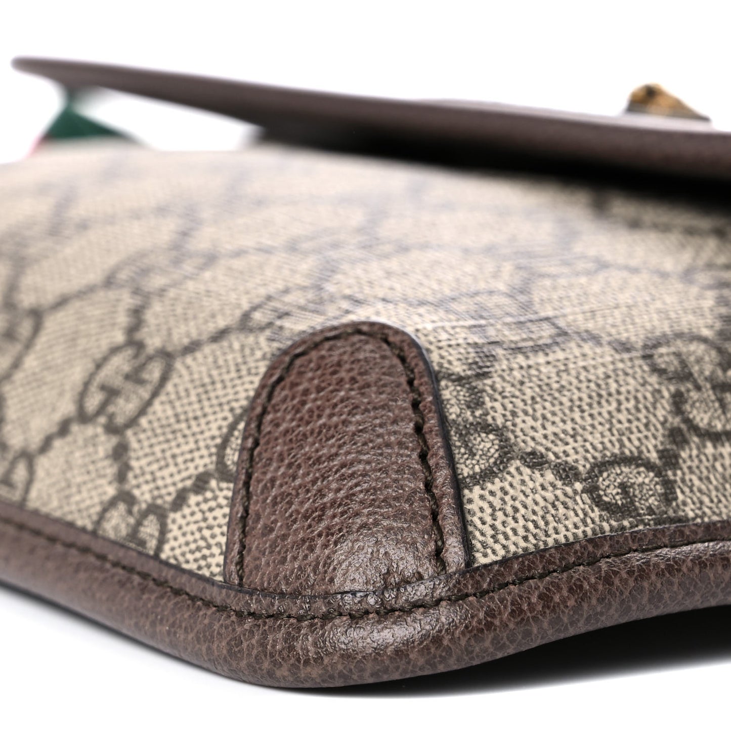 GG Supreme Monogram Neo Vintage Web Belt Bag Brown
