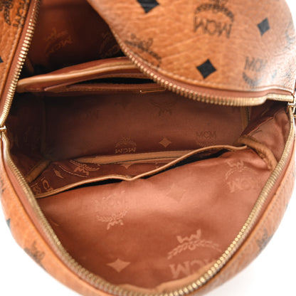MCM Visetos Small Sprinkle Stud Stark Backpack Cognac 5 of 12