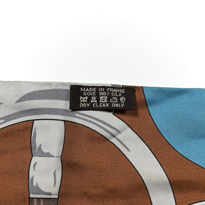 Hermes Silk Eperon D'Or Remix Maxi Twilly Marine Turquoise Vert 4 of 4