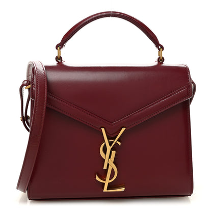 Saint Laurent Calfskin Mini Classic Monogram Cassandra Top Handle New Dark Bordeaux 1 of 10