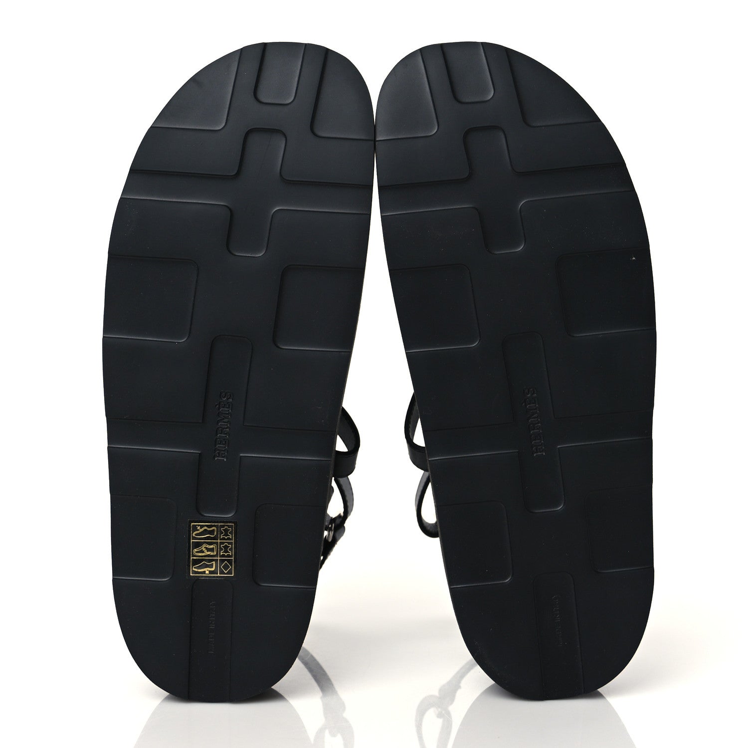 Hermes Calfskin Womens Enid Sandals 40 Black 5 of 8