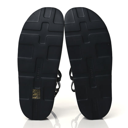 Hermes Calfskin Womens Enid Sandals 40 Black 5 of 8