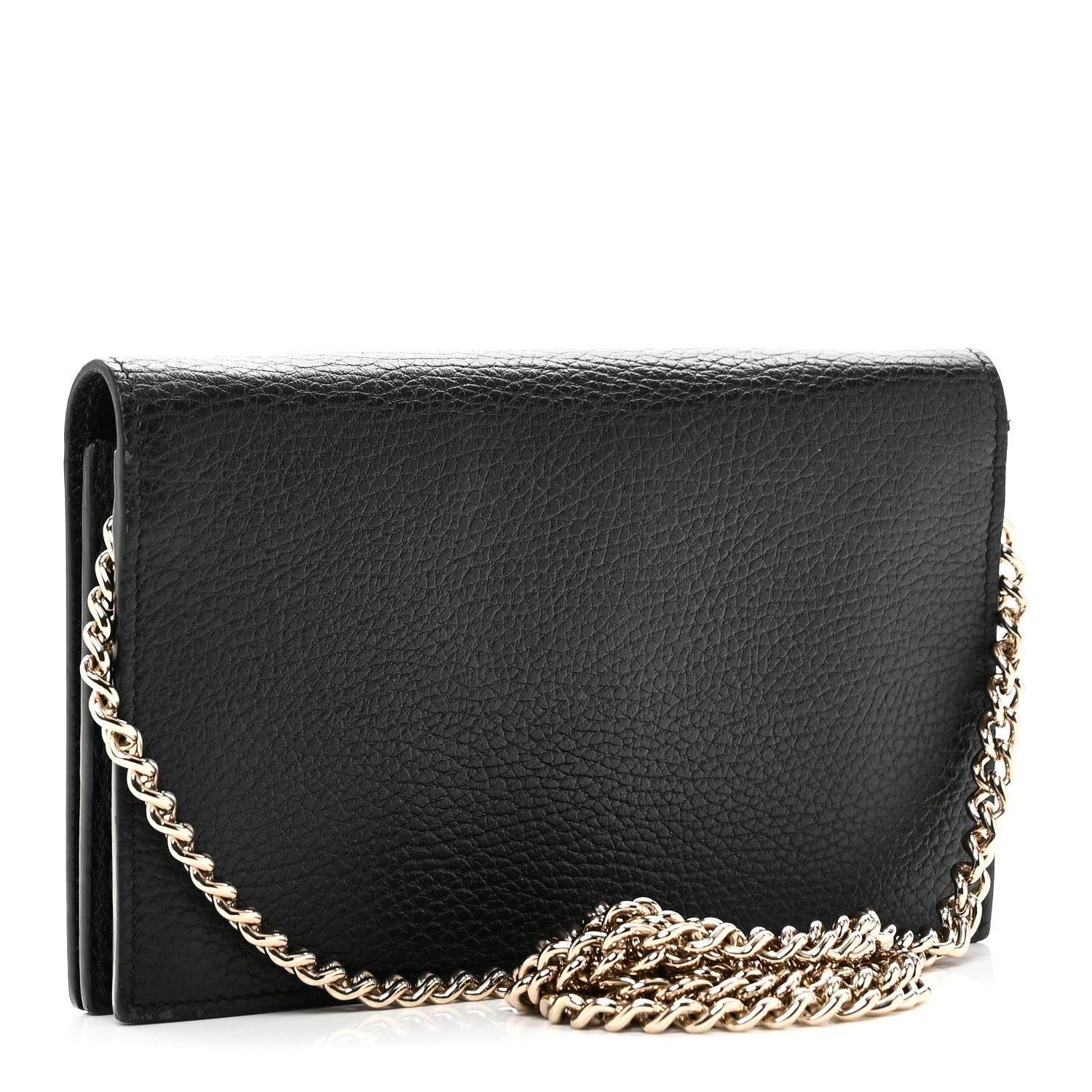 Gucci Dollar Calfskin Medium Betty Chain Wallet Black 3 of 10