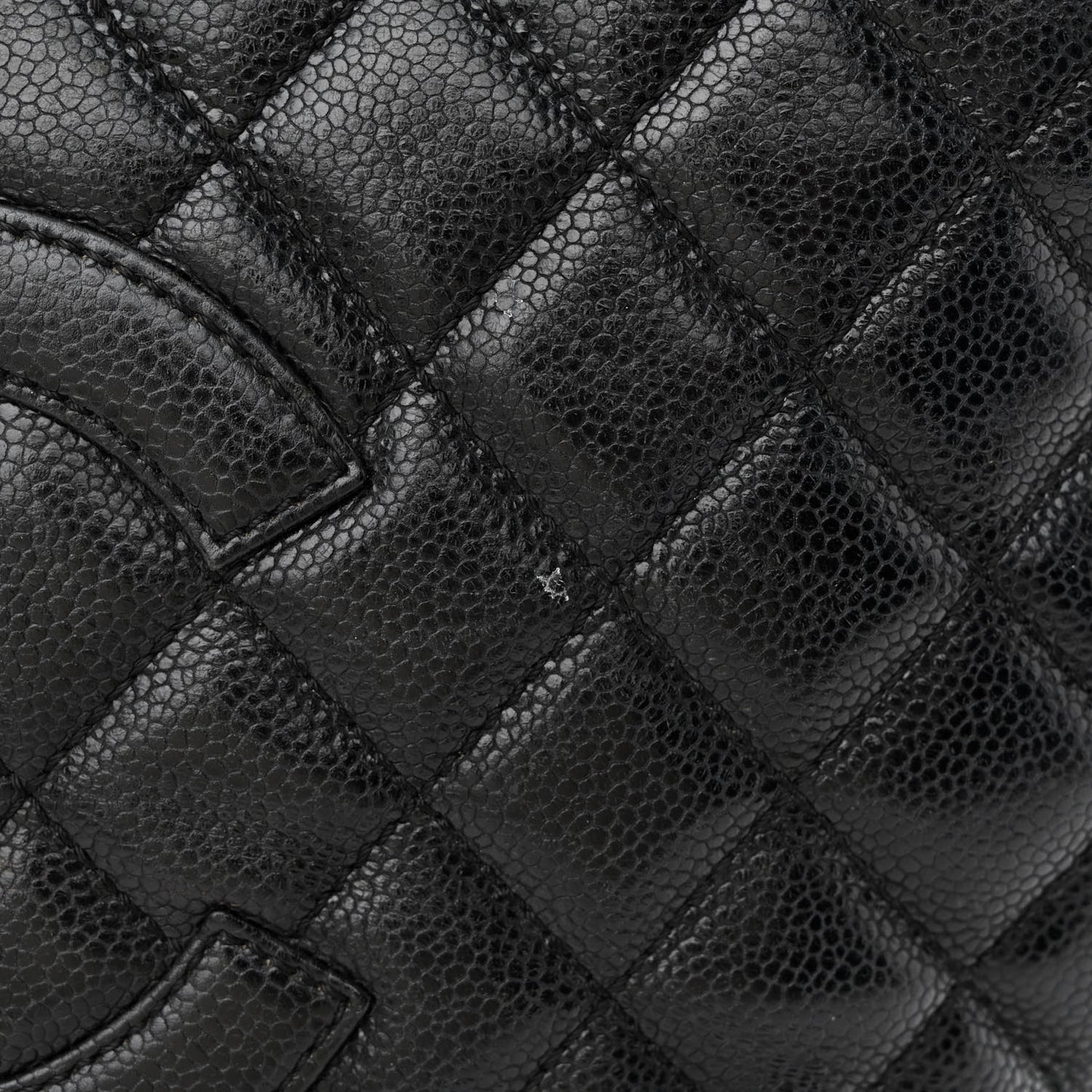 Caviar Quilted Grand Shopping Tote GST Black