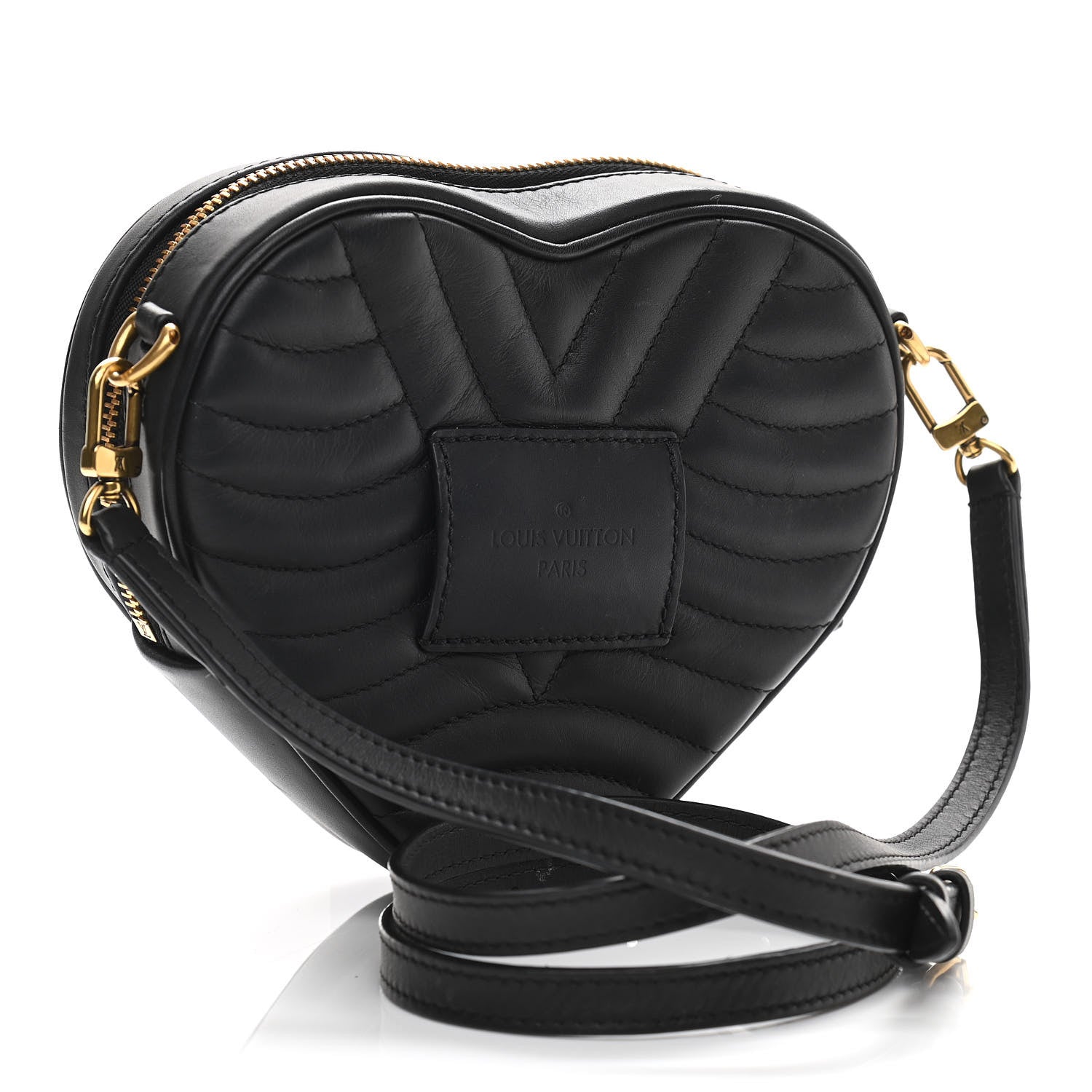 Louis Vuitton Calfskin New Wave Heart Bag Black 3 of 10
