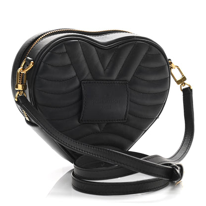 Louis Vuitton Calfskin New Wave Heart Bag Black 3 of 10