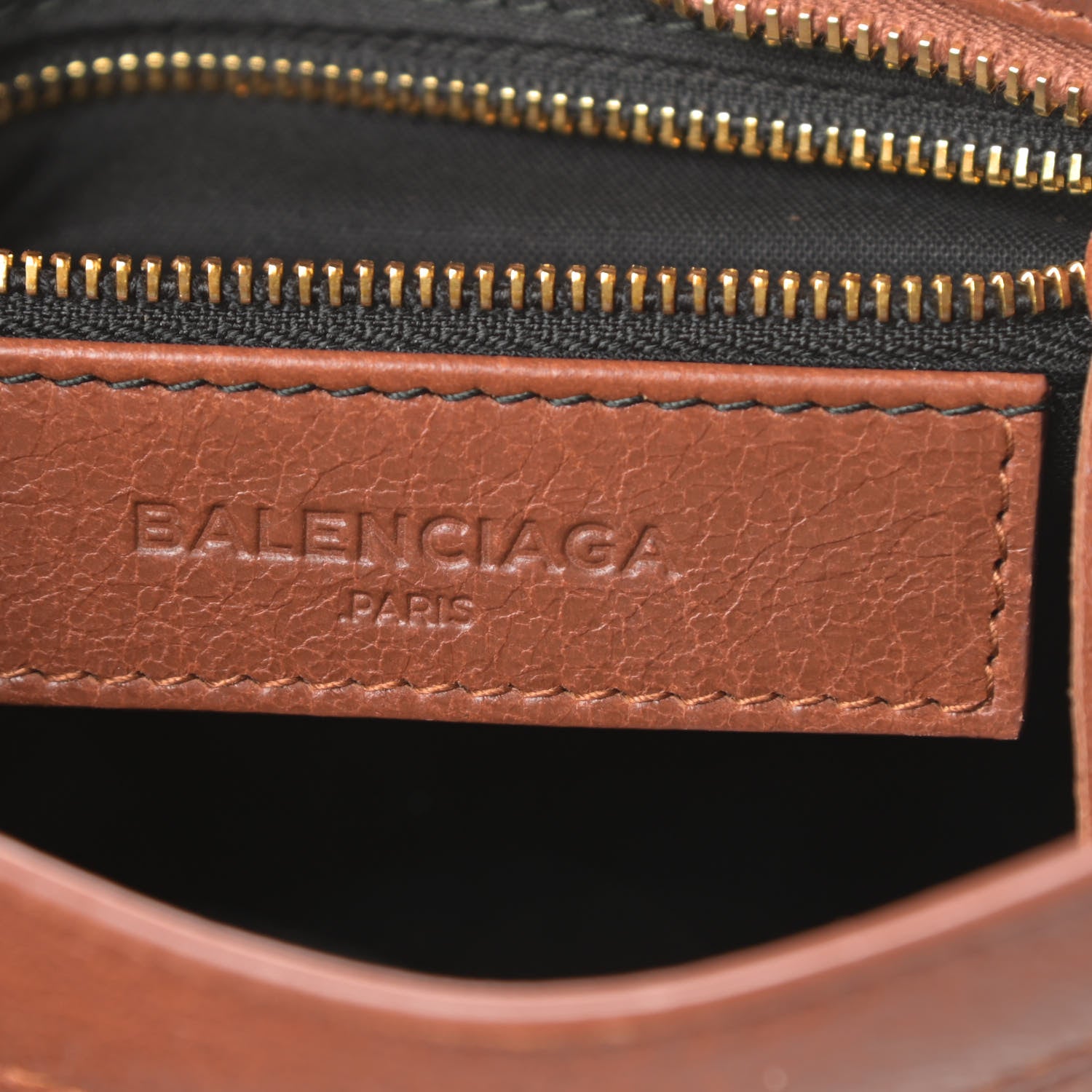 Balenciaga Agneau Classic Gold Hardware Mini City Marron Cognac 6 of 10