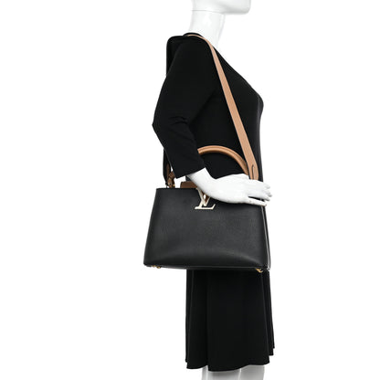 Louis Vuitton Taurillon Capucines PM Black Arizona 2 of 11
