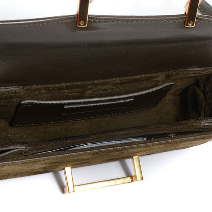 Saint Laurent Suede Small Lulu Crossbody Bag Kaki 5 of 9