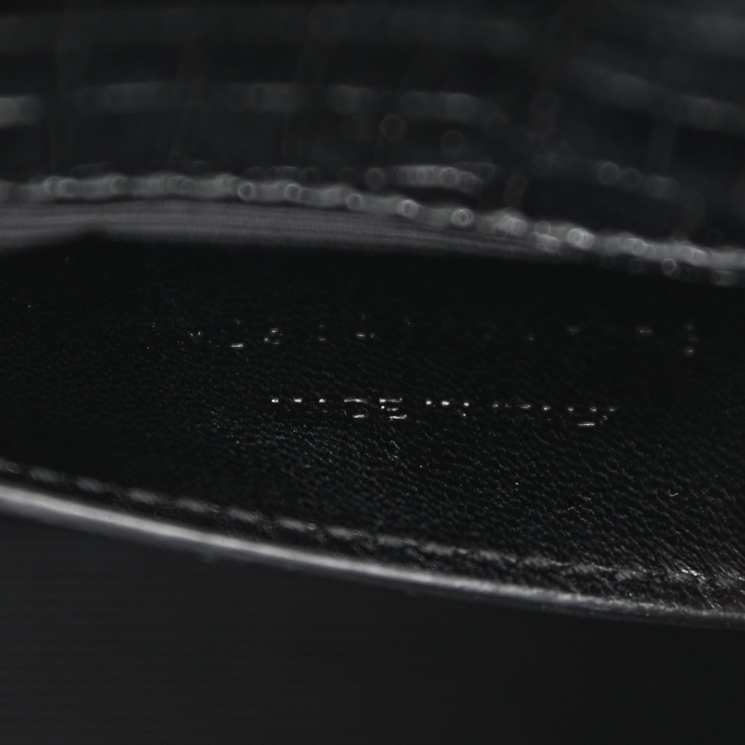 Saint Laurent Calfskin Crocodile Embossed Medium Classic Monogram Kate Tassel Satchel Black 8 of 9