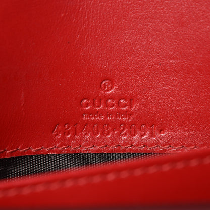 Gucci Guccissima Signature Bowy Chain Wallet Hibiscus Red 6 of 18